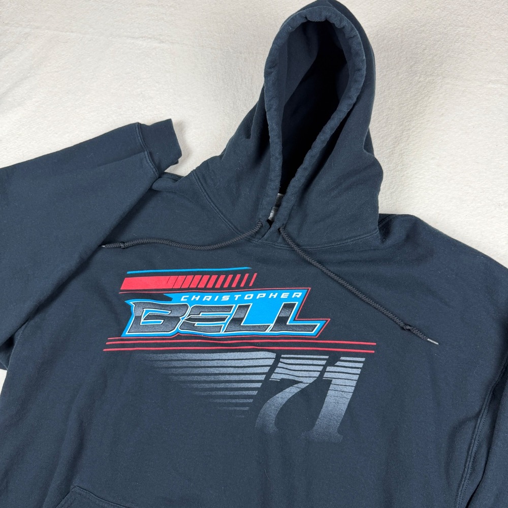 Gildan Christopher Bell 71 Racing Hoodie Mens 2XL Toyota Midget Car Pullover